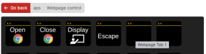 Controlling web tabs in Google Chrome with APS