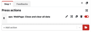 Ending the web session and clearing browsing data in APS