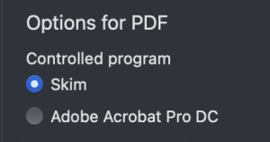 APS PDF control: How to select a PDF program for APS