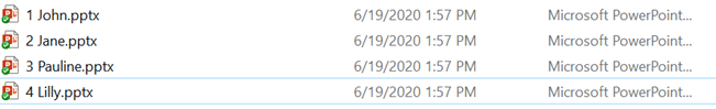 APS presentation list sorted by number