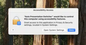 macOS Accessibility permissions for APS