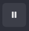 A pause button icon displayed on a dark gray background, featuring two vertical white bars.