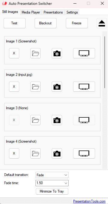 APS for Windows: Still images